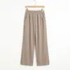Calça Cropped Estilo Mãe, Estilo Fino de Verão, Calça Casual para Mulheres de Meia-Idade e Idosas, Calça Reta de Seda Gelada de Cintura Alta, Elástica