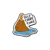 Broche Explosivo de Capibara Insignia de Metal de Dibujos Animados Lindos Insignia de Animal Capibara Colgante Decorativo para Mochila Infantil