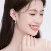 Pendientes de Plata S925 con Borla de Lazo Brisa y Mariposa para Mujer Lujo Ligero Moda Pendientes de Botón con Diamante Regalo de Vacaciones de Gama Alta