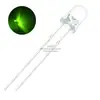 Diodo emisor de luz verde para cabello blanco de 3 mm/F3, cuenta de lámpara LED verde, luz verde brillante, tubo luminoso de inserción directa