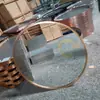 Venta al por mayor de fábrica lujo ligero colgante de pared redondo grande marco de bolsa de aleación de aluminio espejo cosmético baño espejo plateado suministro directo transfronterizo