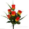 Fotografía Fabricante de Flores Artificiales Venta al por Mayor Flor de Rosa Simulada Flor de Seda Simulada Capullos de Primavera de Siete Cabezas Ramo de Flores Pequeñas Falsas