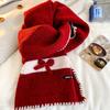 Bufanda Nueva de Punto Estilo Coreano con Lazo y Lana para Mujer en Invierno, Cálida y Versátil, Protector de Cuello de Lana Atmosférico