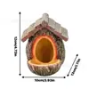Tocón de Árbol Transfronterizo Nido de Pájaro Comedero para Pájaros Artesanía de Resina Decoración de Estatua para Jardín y Patio Decoración de Estatua