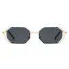 Gafas de Sol Metálicas Poligonales Transfronterizas, Diseño Retro Hueco de Personalidad, Gafas de Sol Estilo Ins para Sesiones de Fotos al Aire Libre y Conducir, Gafas de Sol