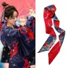 Bufanda de Seda de Moda que Combina con Todo Cinturón para el Cabello Estilo Chino Lazo Bolsa Cinturón Decorativo Primavera y Verano Nuevo Estilo Bufanda Larga Estrecha Fina