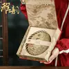 Caja de Regalo para Empaque de Pastel de Té de 357g Caja Vacía Té Pu'Er de Árbol Antiguo Té Blanco Caja de Empaque de Té Caja de Regalo Venta al por Mayor Personalización