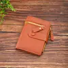 Cartera de Mujer Estilo Coreano Personalizada con Impresión de Logo, Hebilla, Cremallera, Bolsillo para Monedas, Múltiples Ranuras para Tarjetas, Portatarjetas Corto