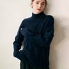 Suéter de caxemira semi-gola alta feminino solto estilo preguiçoso pesado grosso puro cashmere malha tamanho suéter