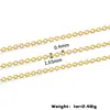 Cadena Cruzada de Acero Inoxidable Aplanada en Forma de O Cadena de Acero de Titanio Oro de 18 Quilates Hecho a Mano DIY Collar Pulsera Accesorios para Ropa
