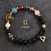 Pulsera de ocho planetas doce constelaciones Pulsera explosiva transfronteriza de Amazon Pulsera de piedra natural del universo Venta al por mayor de fábrica