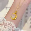 Collar de Conejo Moe Luna de Jade Hetian Explosiones de Tono Agitar para Mujer Plata S925 Incrustado Conejo Regalo de San Valentín para Novia