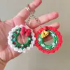 Pingente Chaveiro de Natal Transfronteiriço Bolsa de Crochê em Lã Feita à Mão Pendurada Festival Acabado Criativo Pequeno Presente Presente
