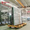 Taller Molde Pieza de Trabajo de Vidrio Transferencia Carro sobre Rieles a Batería Vinculación de Doble Carro Transporte Inteligente Vehículo de Plataforma Plana Eléctrico Controlado Remotamente