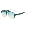 2026 Gafas de Sol Cuadradas de Doble Puente Nuevas Protección Solar Europea y Americana Estilo Callejero Casual Retro Moda Tendencia Gafas de Sol