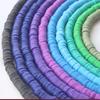 Fio de Cerâmica Macia Colorido 6mm Contas Espaçadoras de Disco Pulseira Colar Acessórios de Joalheria Contas de Cerâmica Macia Contas Soltas Estilo Boêmio
