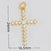 Serie de colgantes de cruz microincrustados de cobre electrochapado en 18K, accesorios de joyería religiosa, múltiples opciones disponibles