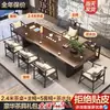 Juego de Mesa de Té y Sillas de Madera Maciza, Mesa de Café para Oficina, Mesa Grande para Preparar Té, Mesa de Té Estilo Chino Nuevo, Juego de Mesa de Té para Cama Luohan