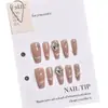 10 Peças de Unhas Usáveis Olho de Gato de Cristal, Patches de Manicure Artesanais de Alto Padrão para Outono e Inverno, Unhas Postiças, Unhas Longas para Clarear