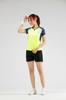 Traje de bádminton de manga corta para hombre y mujer, camiseta de competición deportiva, traje de tenis de mesa, impresión, compra en grupo, transpirable, 2023