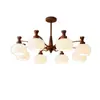 Candelabro de sala de estar estilo vintage, luz principal grande retro americana, lámpara con forma de caqui modelo nuevo 2024, combinación de paquete para toda la casa, hierro