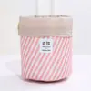 Nueva Bolsa de Cosméticos de Viaje de Tela Oxford, Bolsa de Cosméticos Cilíndrica Colorida, Bolsa de Cosméticos con Cordón Ajustable, Bolsa de Cosméticos