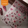 Cyansea Transfronterizo Popular Estilo Oscuro Mariposa Cruz Corazón Pegatinas para Uñas DIY Pegatinas Decorativas para Tableta Teléfono