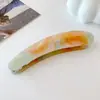 Clip grande versátil de temperamento suave coreano simple irregular curvo estampado de leopardo de tinta clip de resorte clip para coleta de caballo pelo