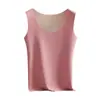 Chaleco Cálido para Mujer 2025 Nuevo Estilo con Cachemira Engrosada y Camisola de Seda Capa Base para Otoño e Invierno