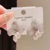 Pendientes Colgantes de Zirconia con Textura Espiral Aguja de Plata, Moda Retro, Temperamento Exquisito, Lujo Ligero, Pendientes de Gama Alta para Mujer