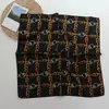 Lenço Quadrado Pequeno de Seda Sintética, Lenço de Cabelo, Lenço Decorativo para Camisa, Listras Geométricas, Lenço de Seda Versátil, Lenço Estampado para Roupas de Trabalho