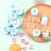 Molde Digital Feliz Cumpleaños Molde de Prensa para Galletas Molde Realista para Imprimir Estampar Pastel Fondant Molde de Corte Herramienta para Hornear