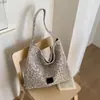 2026 Nova Bolsa Tote de Lona Estampa de Leopardo Grande Capacidade Versátil para o Trabalho Bolsa de Ombro Bolsa Transversal Bolsa Feminina Estilo ins Sensação de Alto Padrão