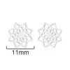 Brincos de Aço Inoxidável Flor de Mandala Abacaxi Anjo Floco de Neve Gato Rato Pequenos Mini Brincos em Estoque