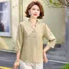 2026 Tops Ligeros de Moda de Verano para Mujeres Jóvenes y de Mediana Edad, Estilo Jacquard, Camisas Delgadas Casuales