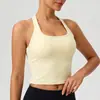Colete Esportivo Costas Nadador de Tecido Escovado Transfronteiriço para Mulheres, Ajustado de Secagem Rápida Casual Corrida Fitness Top Roupa de Yoga 8819