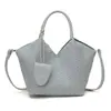 Elegante bolsa de balde de grande capacidade para mulheres, bolsa de ombro, nova bolsa de mão tecida 2026, bolsa de ombro simples