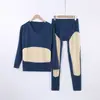 Ropa Interior Térmica Gruesa de Forro Polar Doble Cara sin Marcas para Hombre, Calentamiento Rápido, Protectores de Vientre y Rodilla, Ropa de Otoño