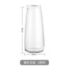 Vaso de vidro mágico nórdico simples Aurora arranjo de flores hidropônicas transparentes ornamentos criativos de mesa com água elevada atacado