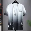 Comércio exterior camiseta de seda gelada masculina marca da moda verão 2026 nova solta masculina manga curta sensação de gelo secagem rápida roupas manga curta masculina
