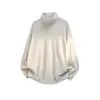 Nueva Camiseta Casual para Hombre Otoño 2026, Tejido Térmico de Doble Cara, Cuello Semi Alto, Manga Larga, Color Sólido, Talla Grande, Camiseta de Capa Base para Hombre