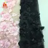 Tela de Malla Bordada con Pétalos Degradados con Cuentas y Bordado por Computadora 3D para Decoración y Arreglos del Hogar