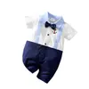 Ropa de bebé verano ropa de bebé clase a recién nacido un año caballero mameluco de manga corta enterizo ropa para niños