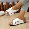 Sandalias de Verano Transfronterizas Estilo Nuevo Simples de Suela Gruesa para Mujer Chanclas Tejidas Casuales Versátiles Chanclas de Playa en Stock