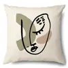 2025 Nueva Funda de Almohada Abstracta de Amazon Artículos para el Hogar Transfronterizos Cojín de Sofá Funda de Almohada Lumbar Fábrica de Origen Funda de Almohada