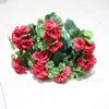 Oferta especial Buquê de flores de begônia flor artificial flor falsa planta material de parede boutique Begônia flor verde flor de seda decorativa