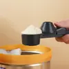 Colher de medição de café deslizante, funil para pó de café liofilizado, colher de preparo com cabo longo, colher especial para leite em pó e proteína em pó