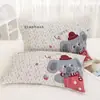 Funda de Almohada de Dibujos Animados de Burbujas Estilo Nuevo, Algodón Puro, un Par para Uso en Casa, Funda de Almohada Individual, Tacto Suave y de Alta Gama, Adecuada para Todas las Estaciones