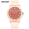 Reloj Sanda para estudiante para hombre, prueba de agua, silencioso, reloj simple para estudiante, doble calendario, manecillas, reloj de cuarzo para mujer