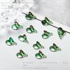 Joyería para uñas de ballena de dibujos animados de alta calidad transparente como el hielo, nueva joyería para uñas de ballena tallada en cristal mixta